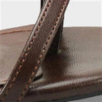 Capone Vinnie Round Toe Mid Heel Toe Post Elegant Women Black Sandal