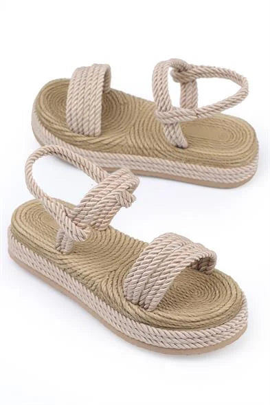 Capone Eileen Wedge Heel ženske papuče sa gajtanima u crnoj boji