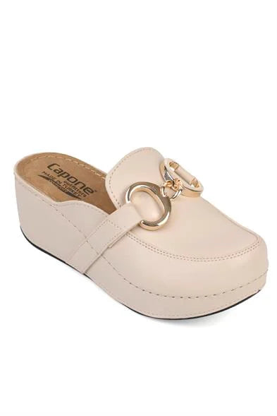 Capone Julia Women Beige Slingback Comfort Anatomical Sandals