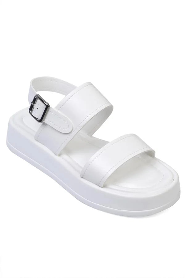 Capone Marris Single Strap Wedge Heel Comfort Women Black Sandals