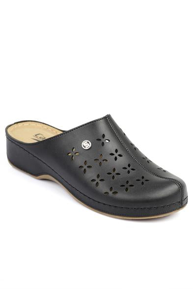 Capone Joline Z0430 Women Black Comfort Anatomical Clog Sandals