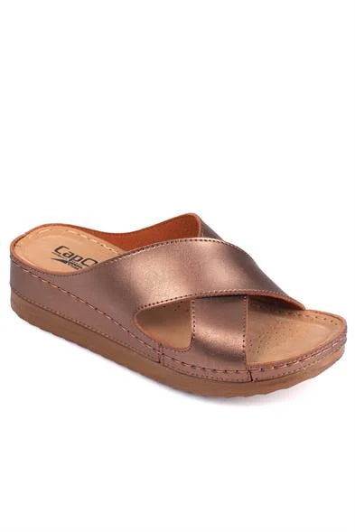 Capone Kandy Z0632 Women Navy Slide Comfort Anatomical Cross Band Sandals