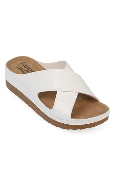 Capone Kandy Z0632 Women Navy Slide Comfort Anatomical Cross Band Sandals