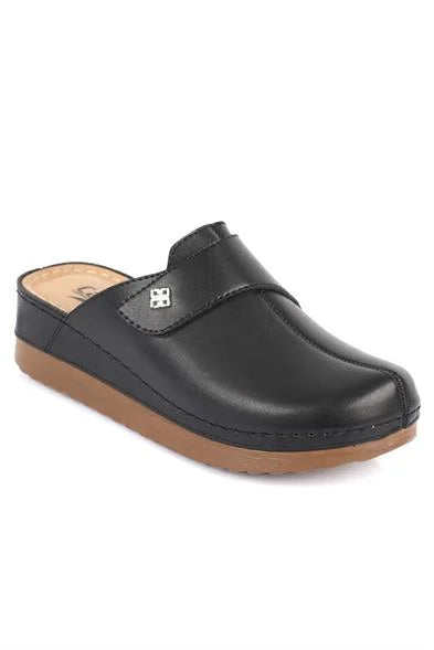 Capone Karel Z0680 Women Black Clog Comfort Anatomical Sandals