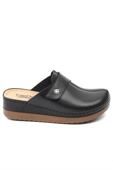 Capone Karel Z0680 Women Black Clog Comfort Anatomical Sandals