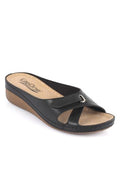 Capone Karen Z0777 Women Black Slide Comfort Anatomical Sandals