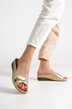 Capone Karen Z0777 Women Black Slide Comfort Anatomical Sandals