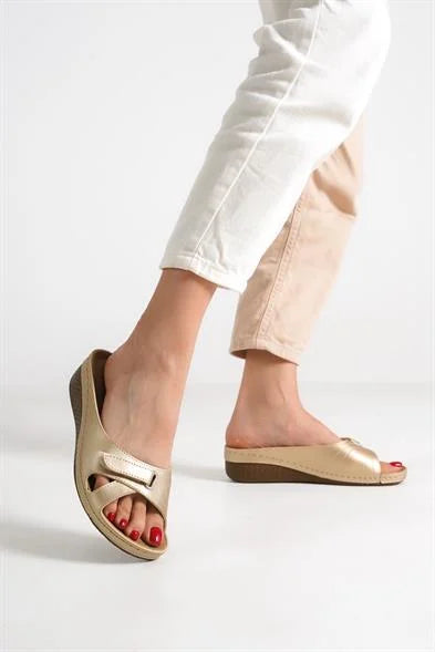 Capone Karen Z0777 Women Black Slide Comfort Anatomical Sandals