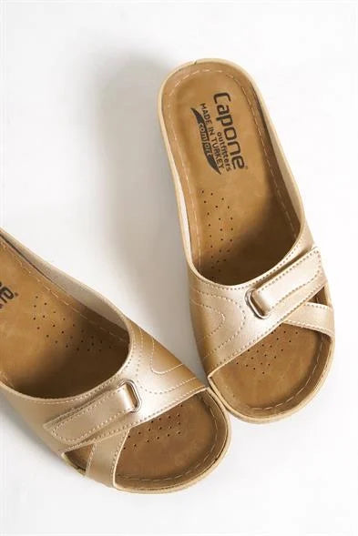Capone Karen Z0777 Women Black Slide Comfort Anatomical Sandals