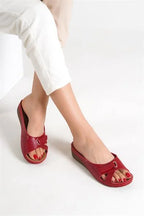 Capone Karen Z0777 Women Black Slide Comfort Anatomical Sandals