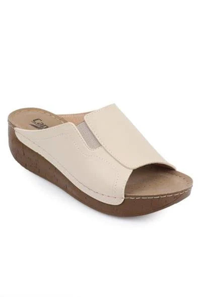 Capone Jude Z5414 Women Beige Slide Comfort Anatomical Sandals