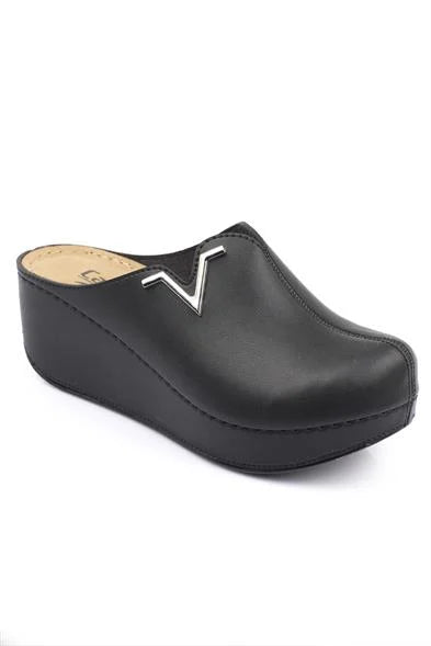 Capone Kally Z6188 Women Gold Platform V Clip Accessory Clog Sandals