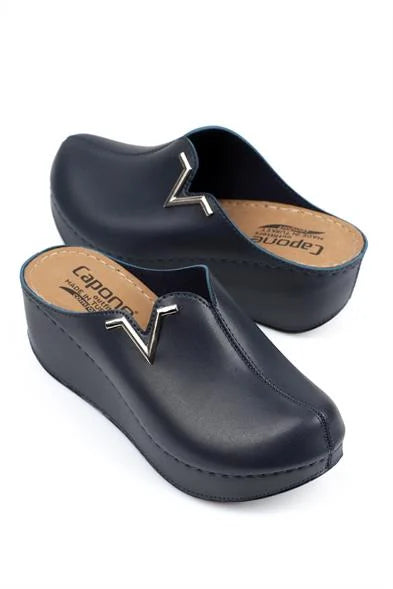 Capone Kally Z6188 Women Gold Platform V Clip Accessory Clog Sandals