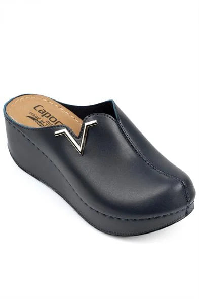 Capone Kally Z6188 Women Gold Platform V Clip Accessory Clog Sandals