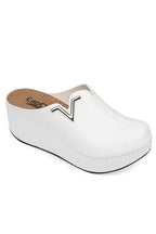 Capone Kally Z6188 Women Gold Platform V Clip Accessory Clog Sandals