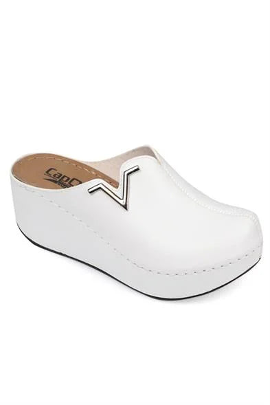Capone Kally Z6188 Women Gold Platform V Clip Accessory Clog Sandals